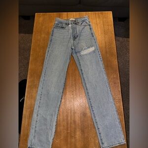 Pacific Sunwear Dad Jeans Denim Jeans in Light Blue Size: 22